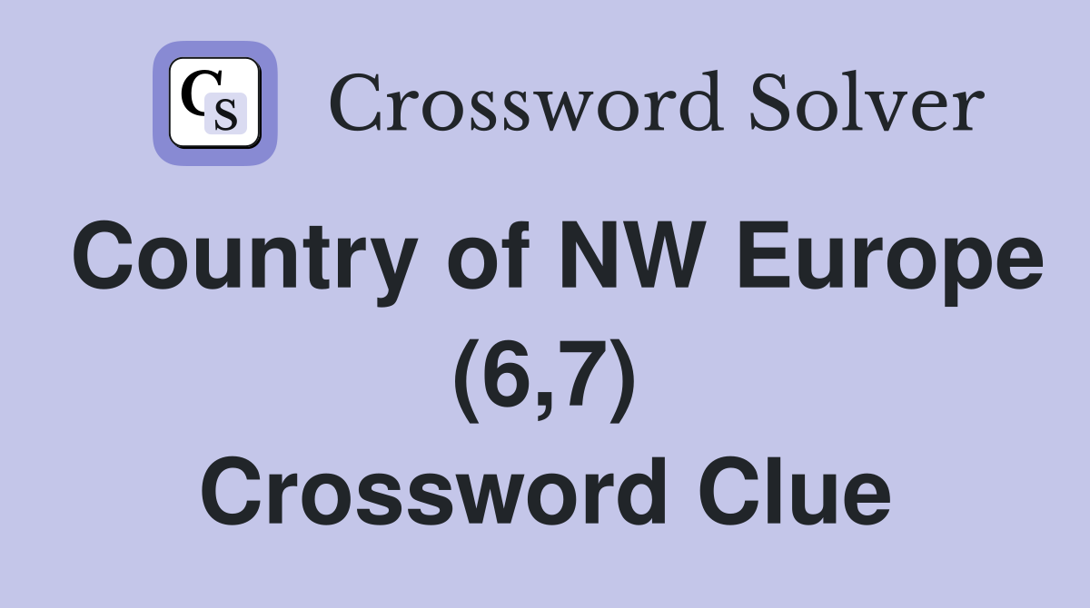 Country of NW Europe (6,7) Crossword Clue