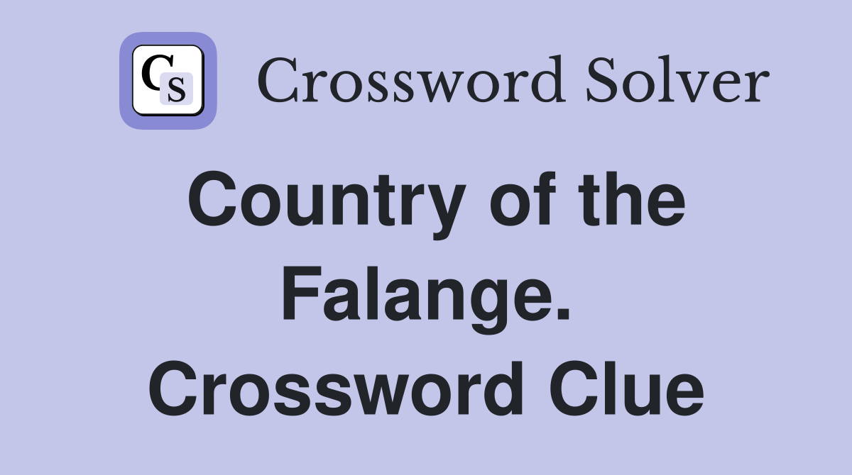 Country of the Falange. Crossword Clue
