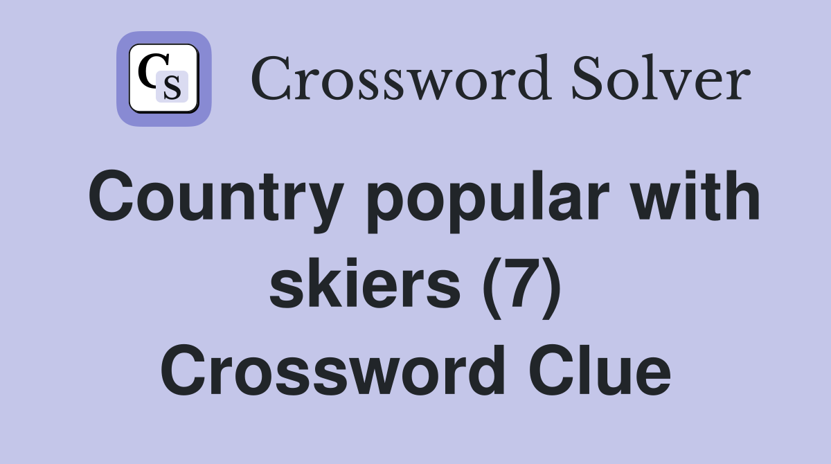 Country popular with skiers (7) Crossword Clue