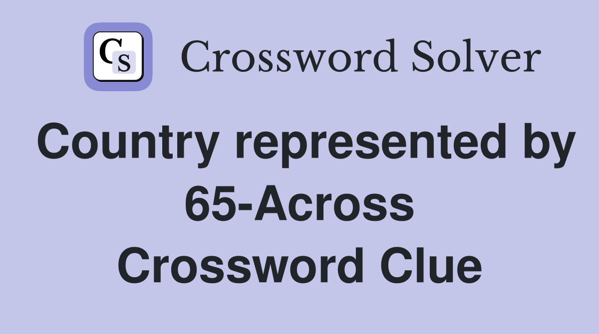 Country represented by 65-Across Crossword Clue