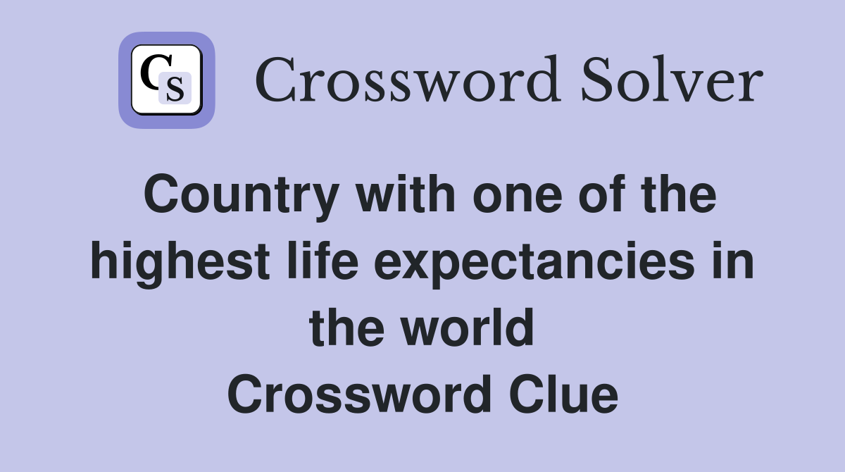 Country with one of the highest life expectancies in the world