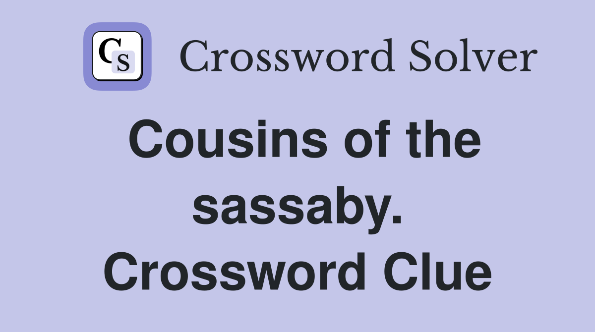 Cousins of the sassaby. Crossword Clue