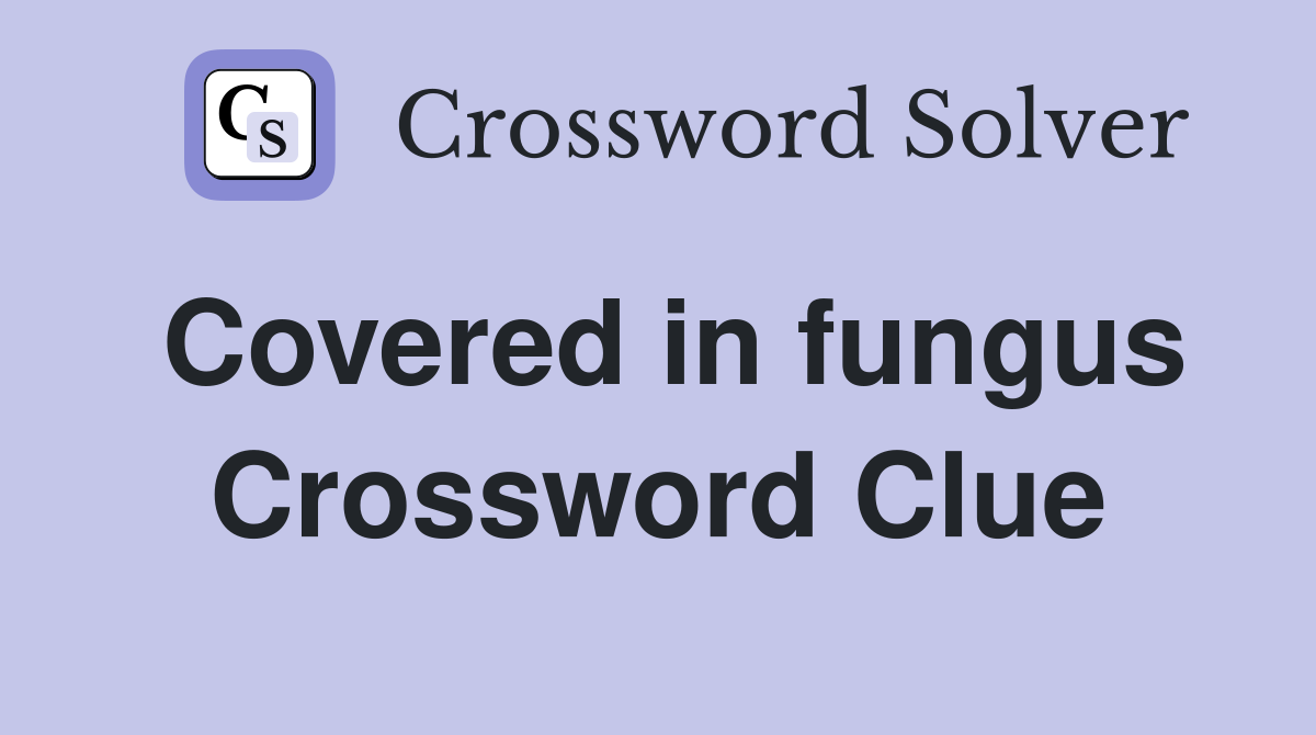 Covered in fungus Crossword Clue
