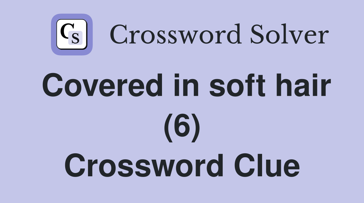 Covered in soft hair (6) Crossword Clue