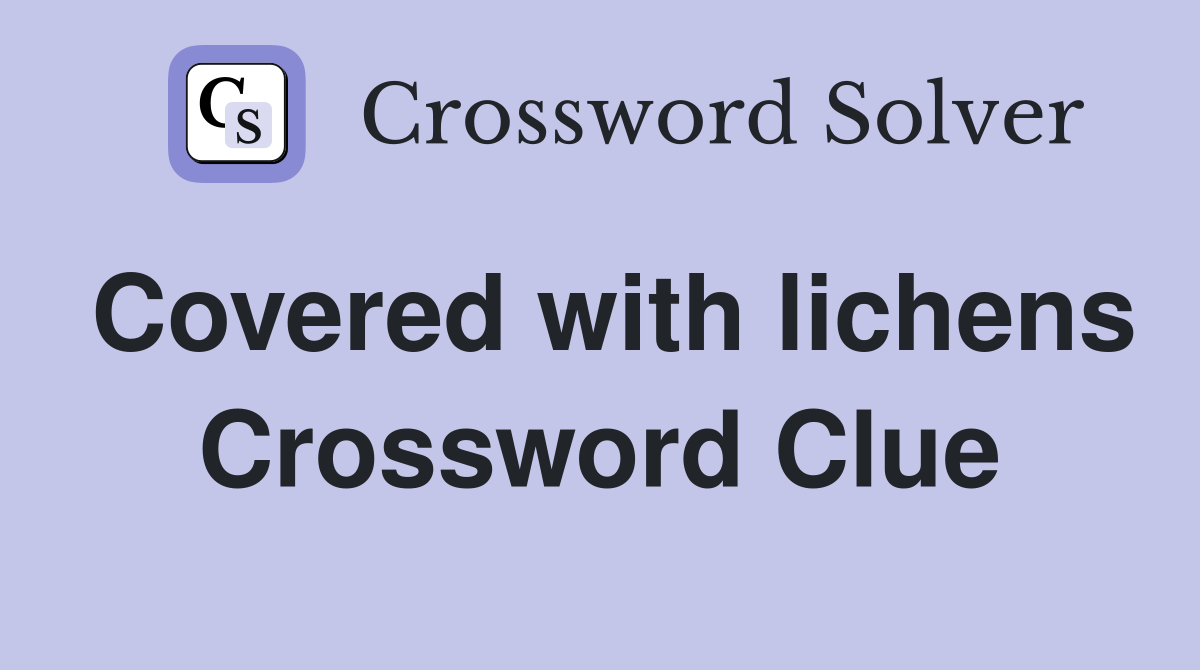 Covered with lichens Crossword Clue