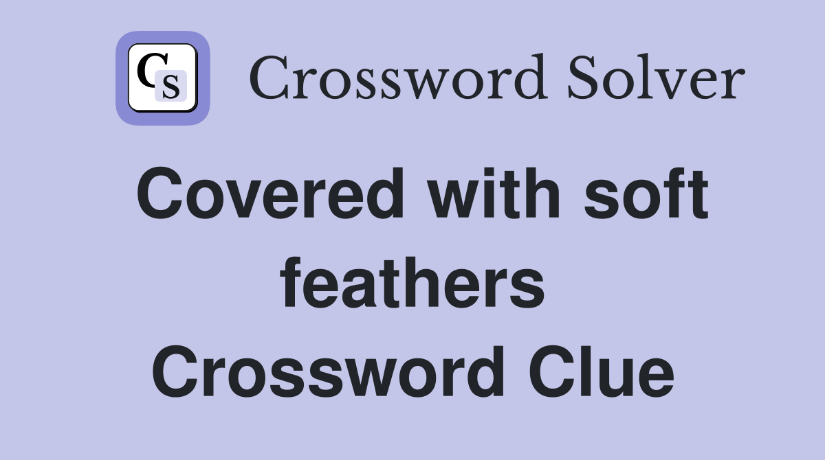 Covered with soft feathers Crossword Clue