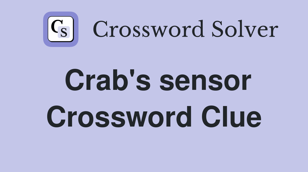 Crab's sensor Crossword Clue