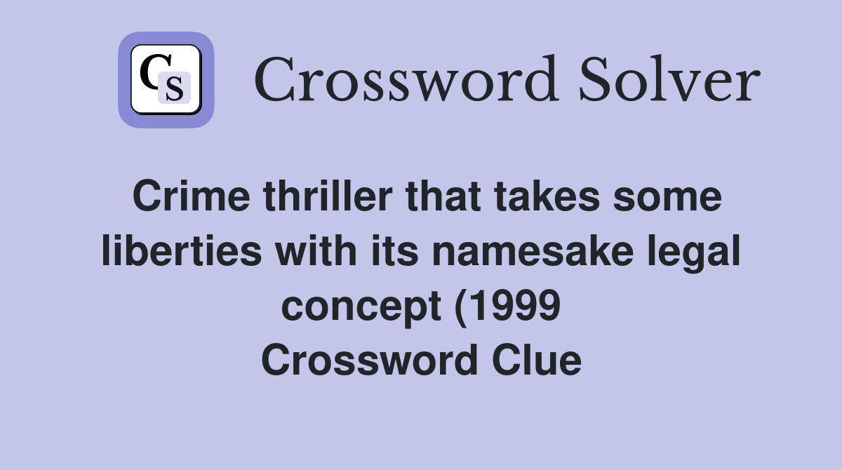 Crime thriller that takes some liberties with its namesake legal Crime thriller that takes some liberties with its namesake legal