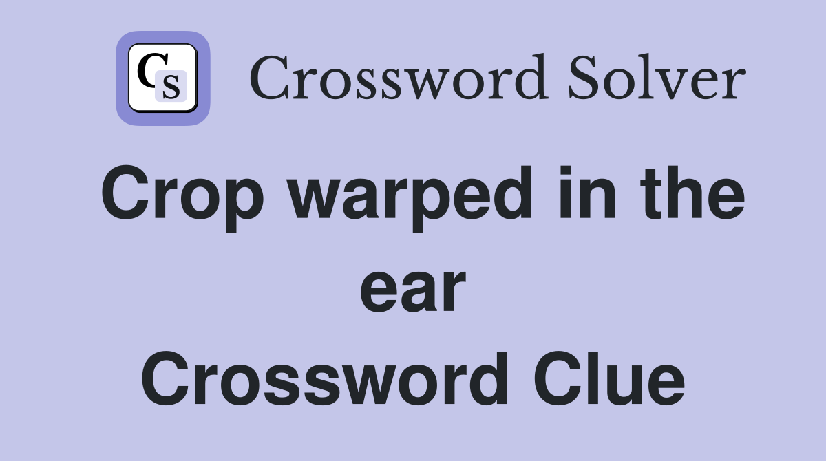 Crop warped in the ear Crossword Clue