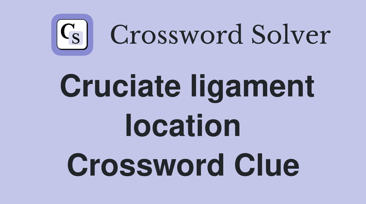 Cruciate ligament location Crossword Clue