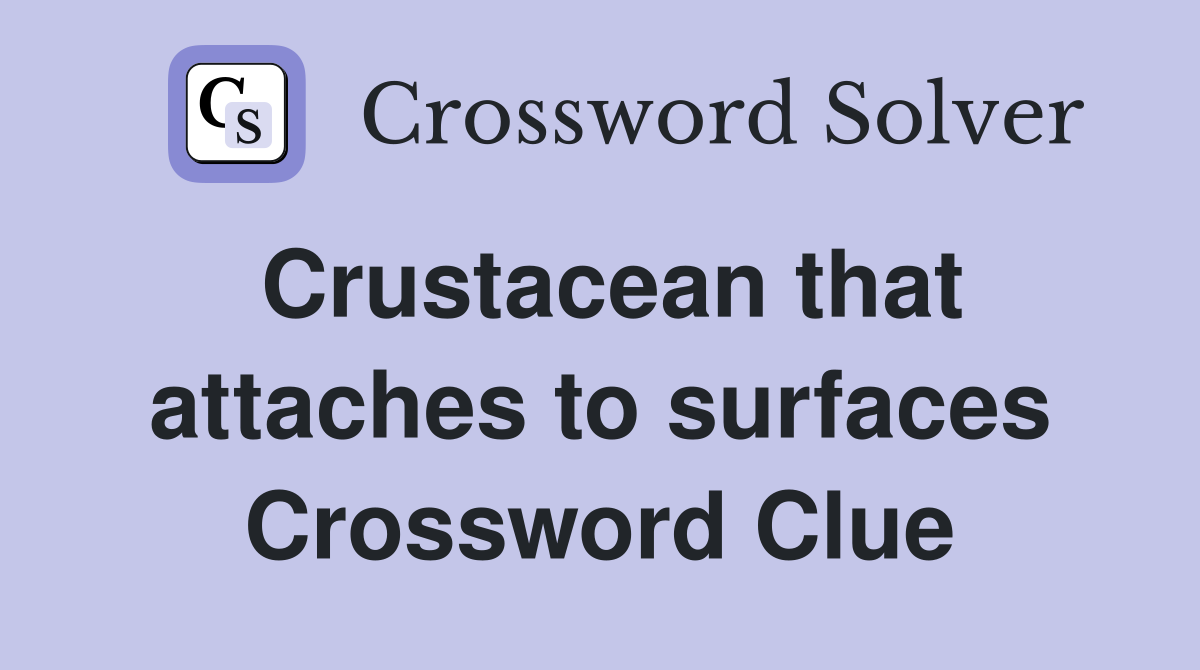 Crustacean that attaches to surfaces Crossword Clue