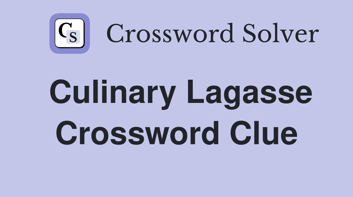 Culinary Lagasse Crossword Clue