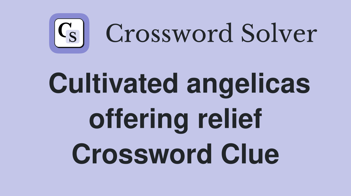 Cultivated angelicas offering relief Crossword Clue