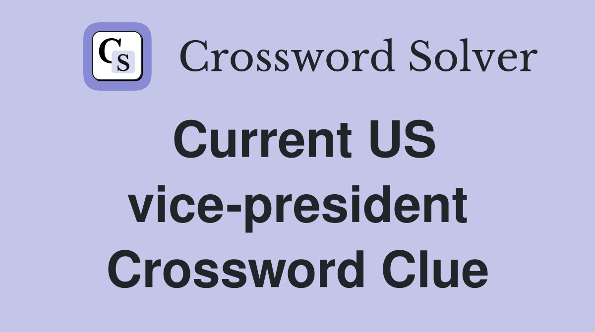 Current US vice-president Crossword Clue