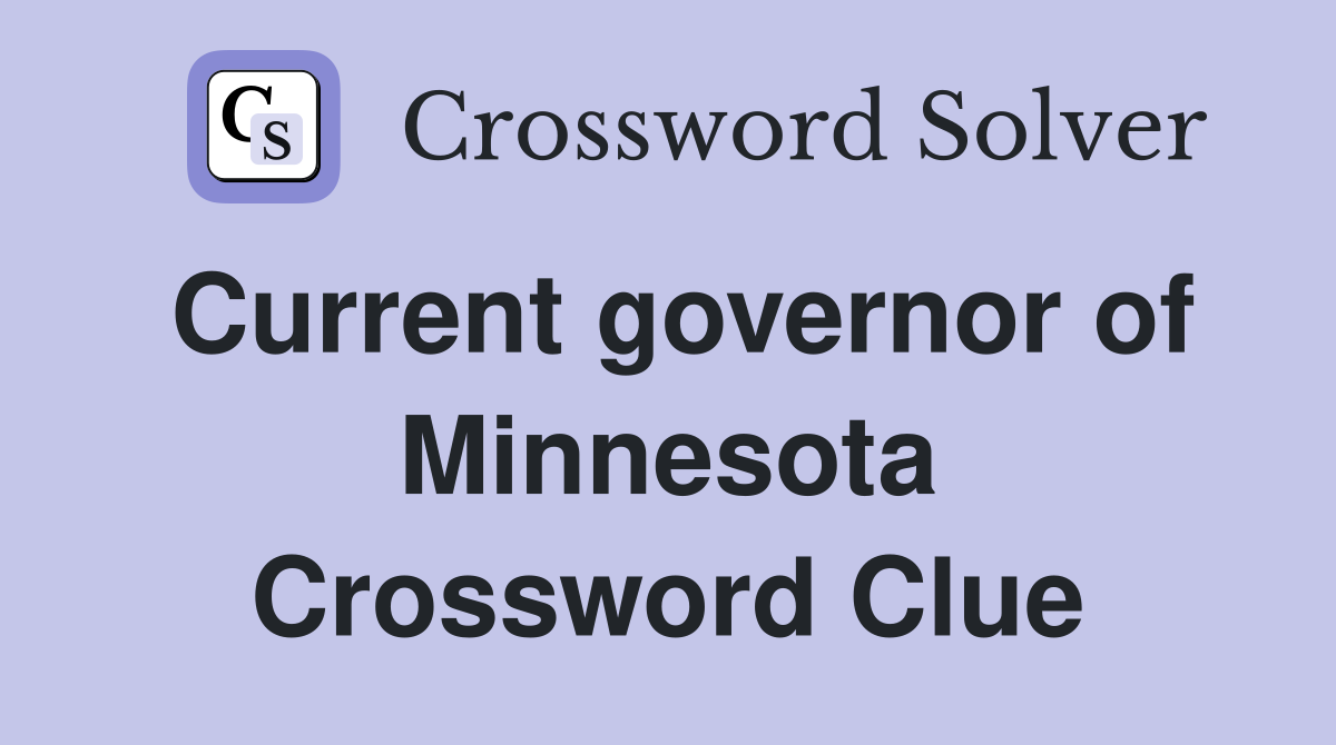 Current governor of Minnesota Crossword Clue