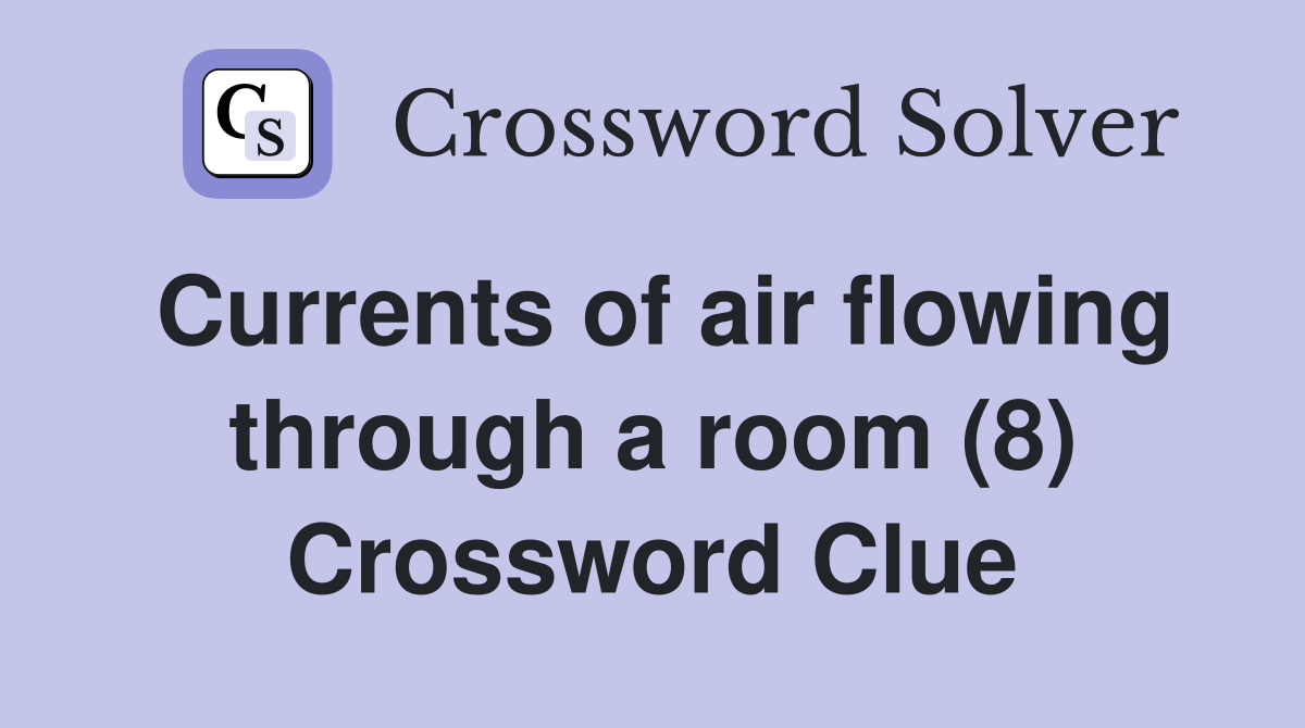 Currents of air flowing through a room (8) Crossword Clue