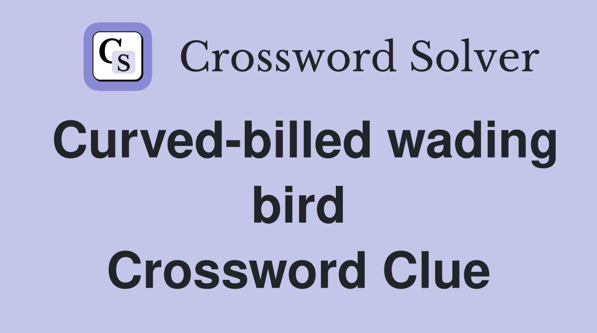 Curved-billed wading bird Crossword Clue