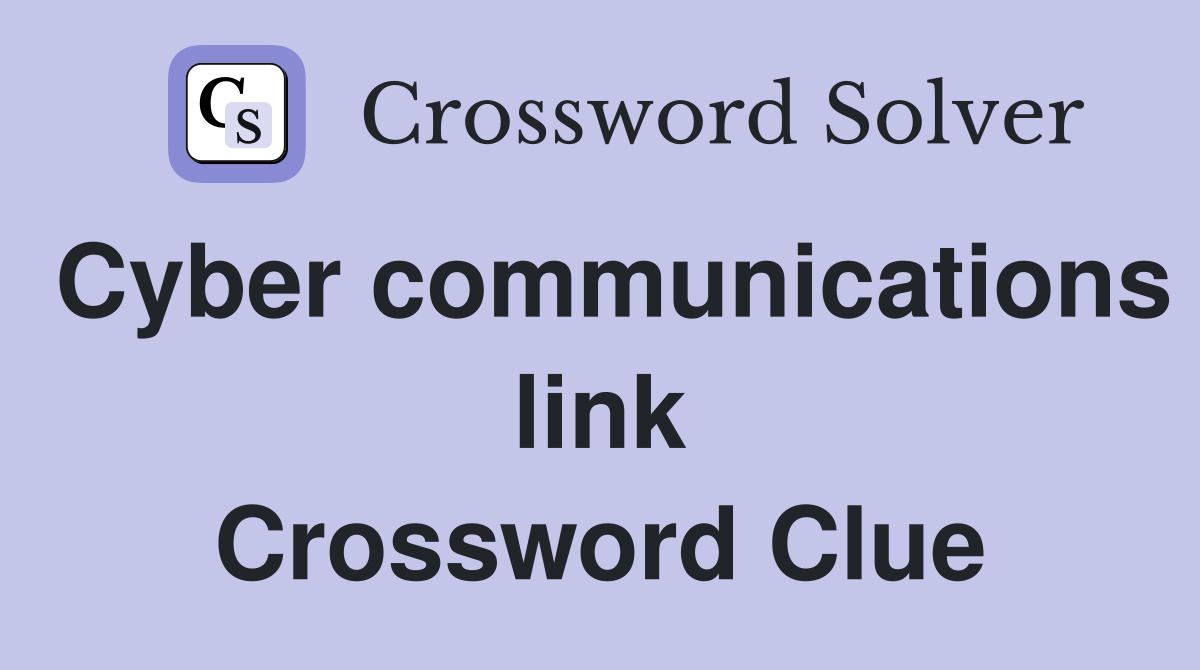 Cyber communications link Crossword Clue