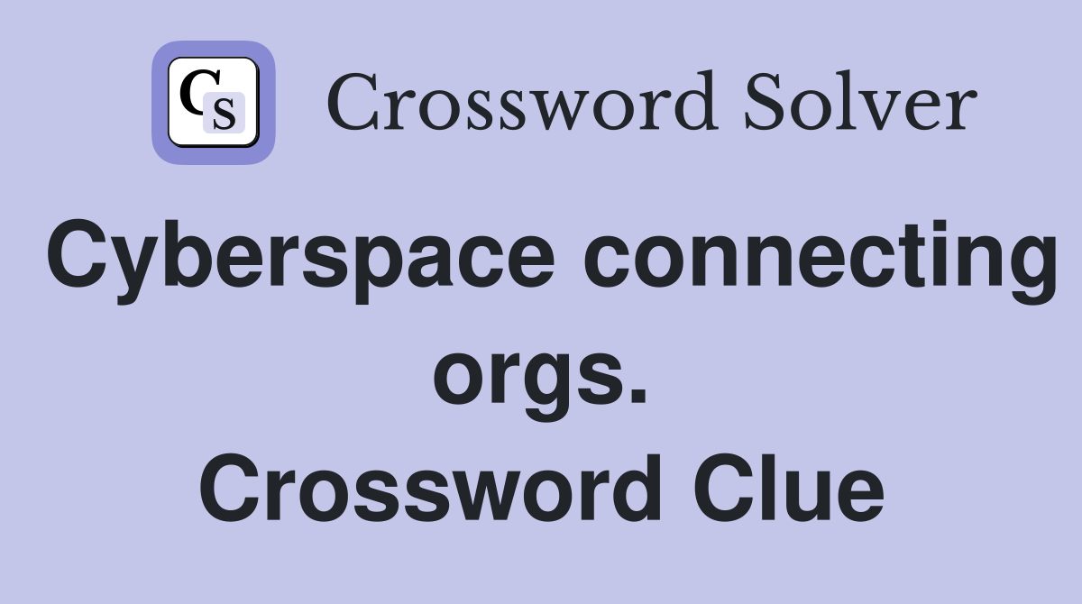 Cyberspace connecting orgs. Crossword Clue
