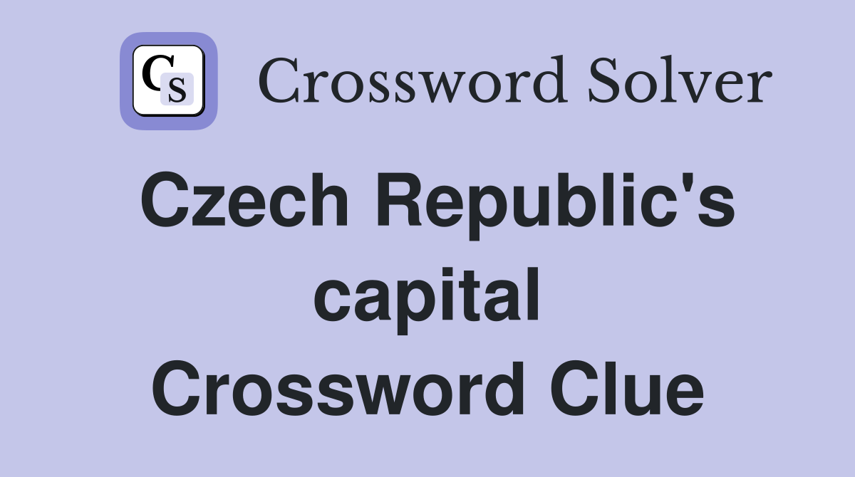 Czech Republic's capital Crossword Clue
