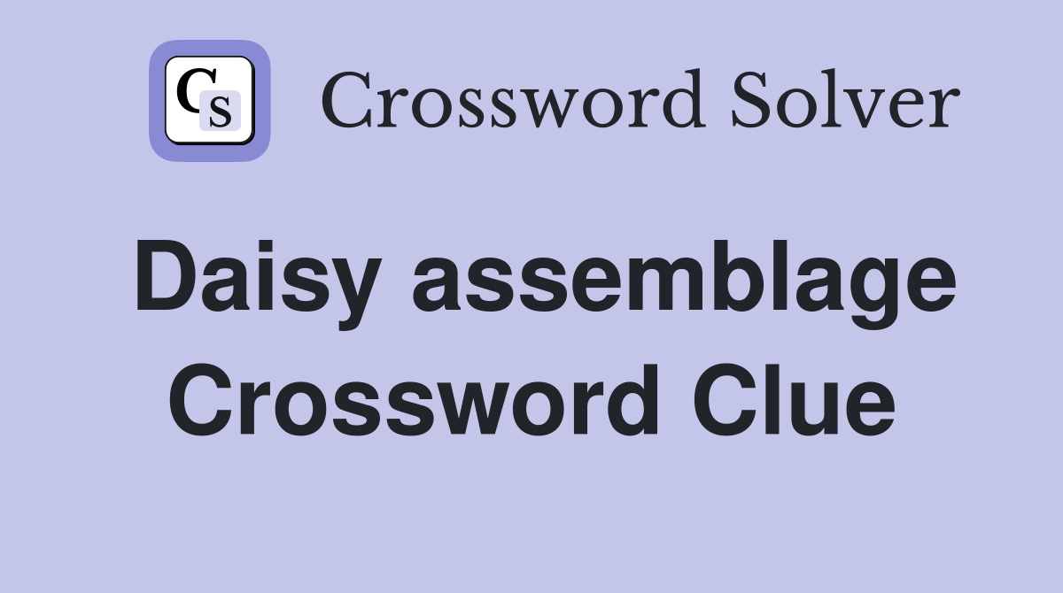 Daisy assemblage Crossword Clue