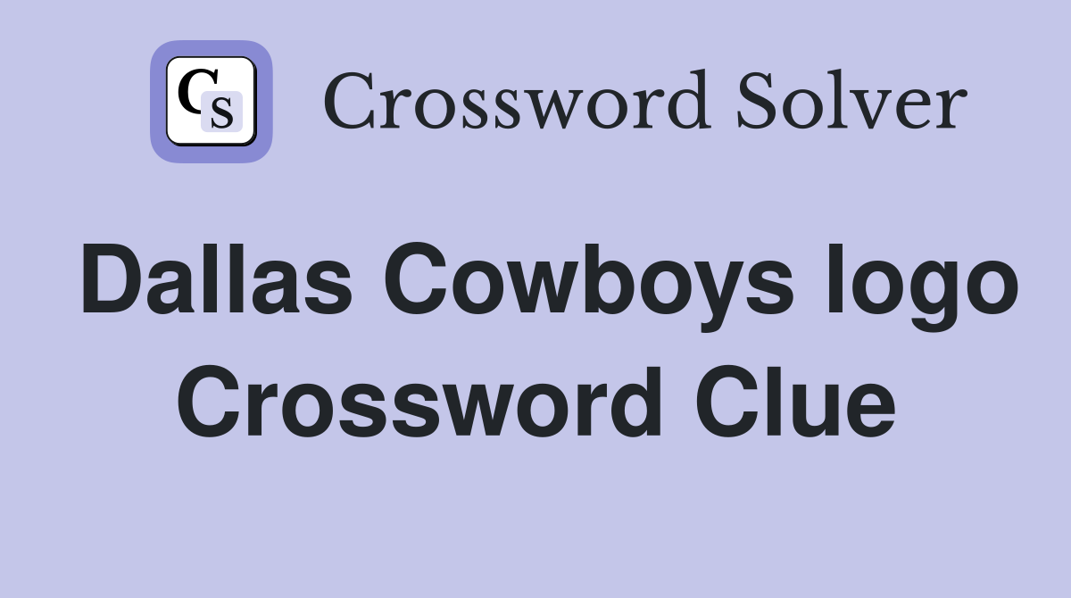 Dallas Cowboys logo Crossword Clue