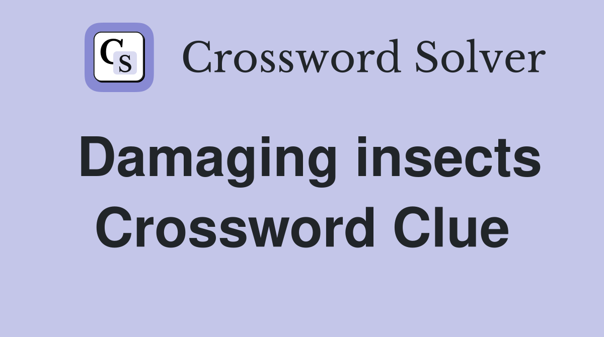 Damaging insects Crossword Clue