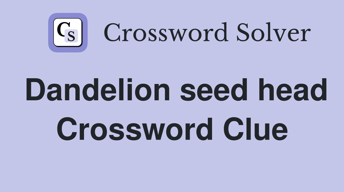 Dandelion seed head Crossword Clue
