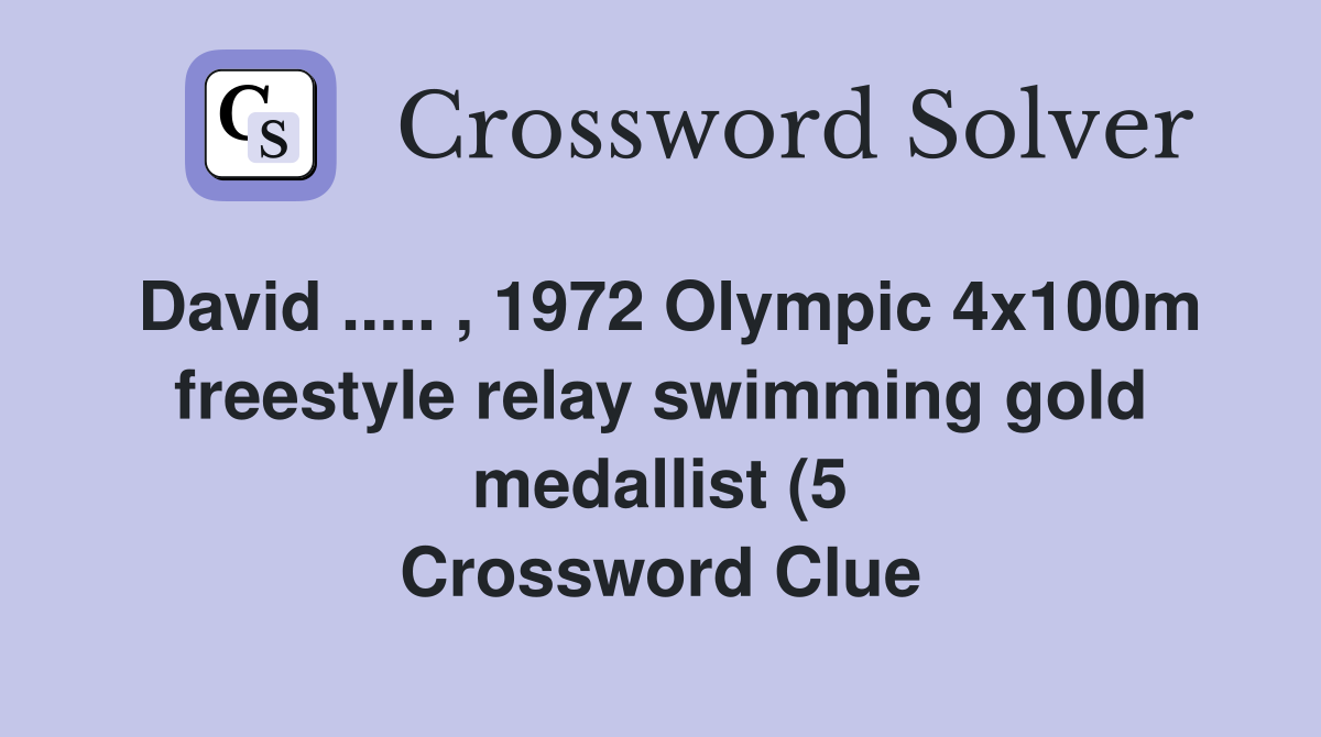 David 1972 Olympic 4x100m freestyle relay swimming gold David 1972 Olympic 4x100m freestyle relay swimming gold