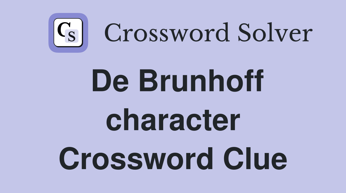 De Brunhoff character Crossword Clue