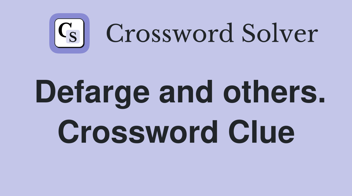Defarge and others. Crossword Clue