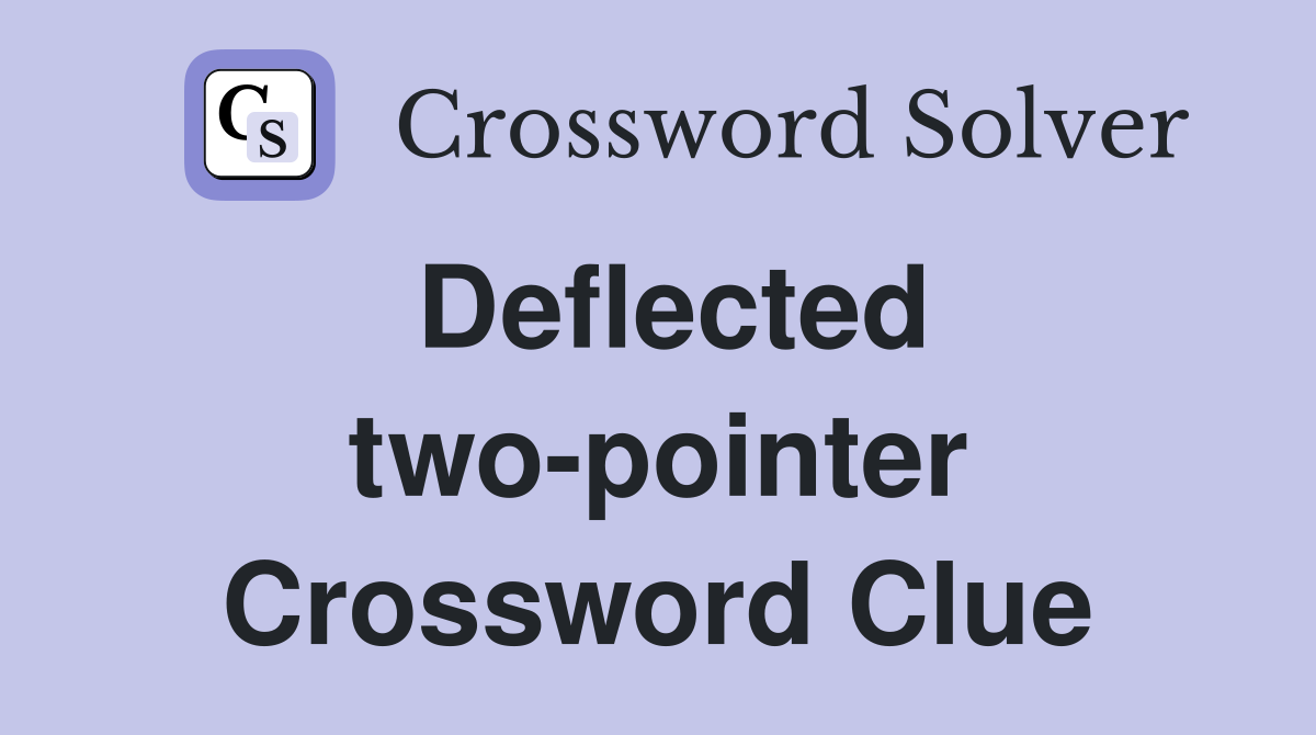 Deflected two-pointer Crossword Clue