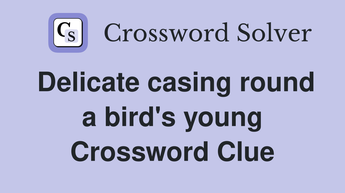 Delicate casing round a bird's young Crossword Clue