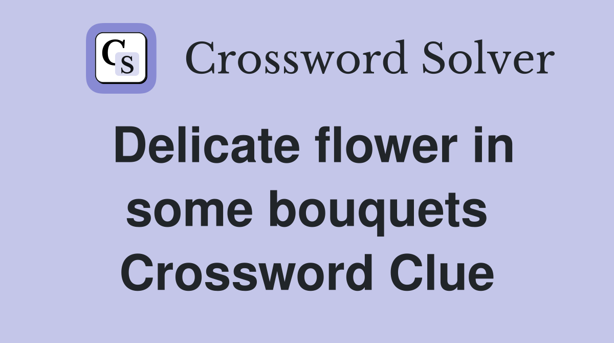 Delicate flower in some bouquets Crossword Clue