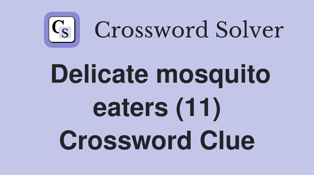 Delicate mosquito eaters (11) Crossword Clue
