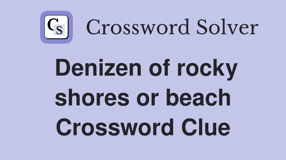 Denizen of rocky shores or beach Crossword Clue