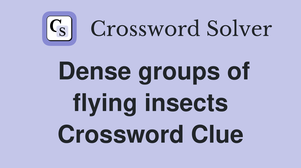 Dense groups of flying insects Crossword Clue