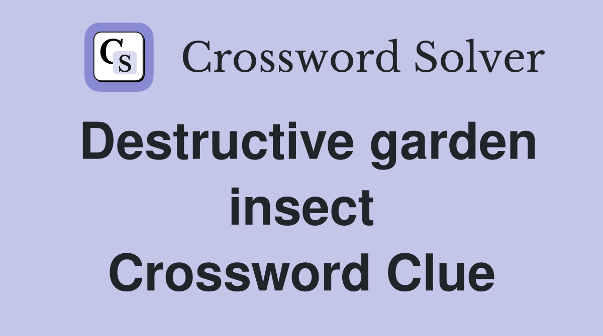 Destructive garden insect Crossword Clue