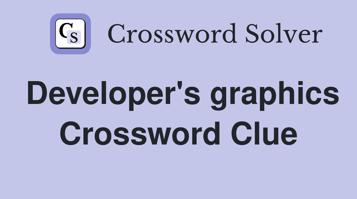 Developer's graphics Crossword Clue