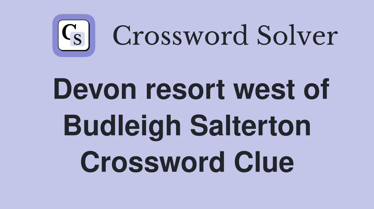 Devon resort west of Budleigh Salterton Crossword Clue