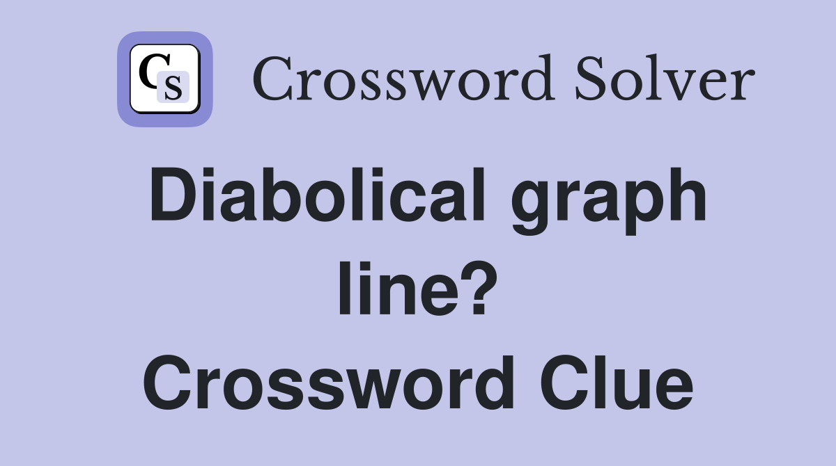 Diabolical graph line? Crossword Clue