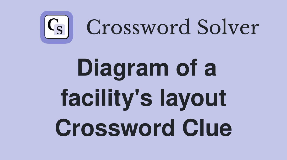 Diagram of a facility's layout Crossword Clue