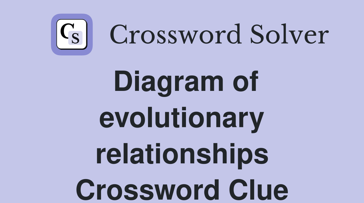 Diagram of evolutionary relationships Crossword Clue
