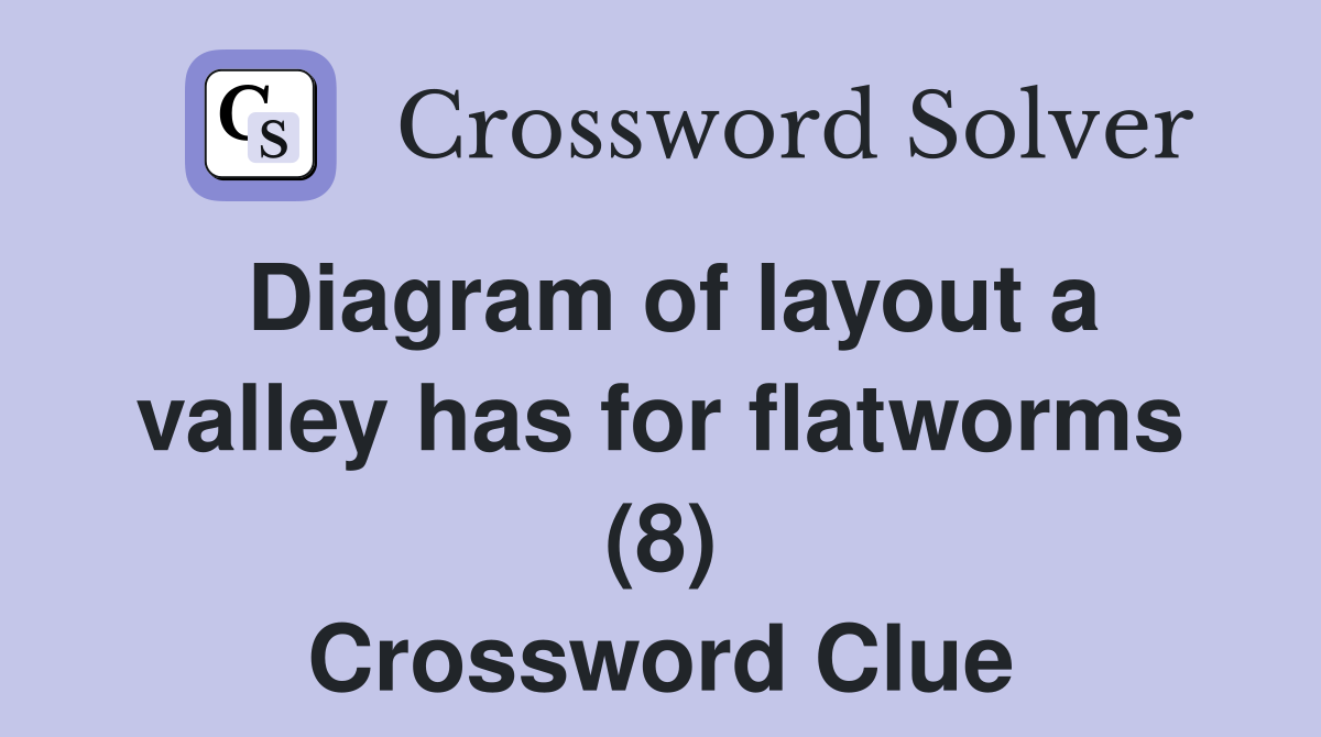 Diagram of layout a valley has for flatworms (8) Crossword Clue