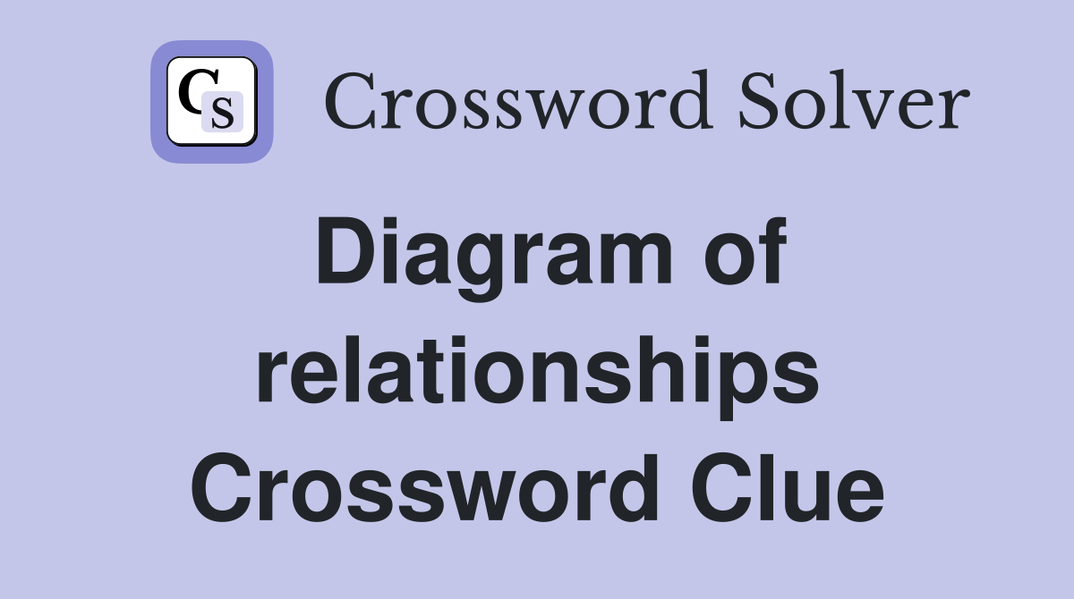 Diagram of relationships Crossword Clue