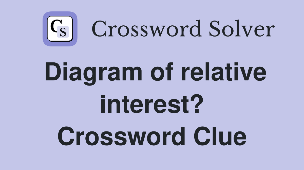 Diagram of relative interest? Crossword Clue