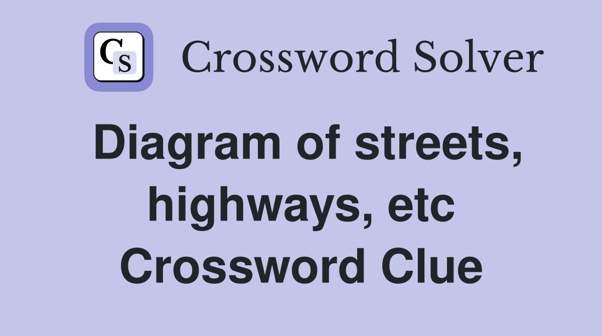 Diagram of streets, highways, etc Crossword Clue
