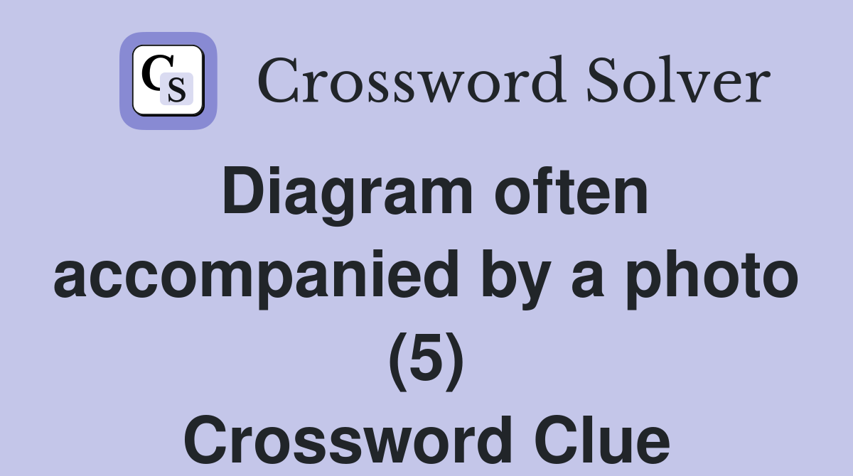 Diagram often accompanied by a photo (5) Crossword Clue