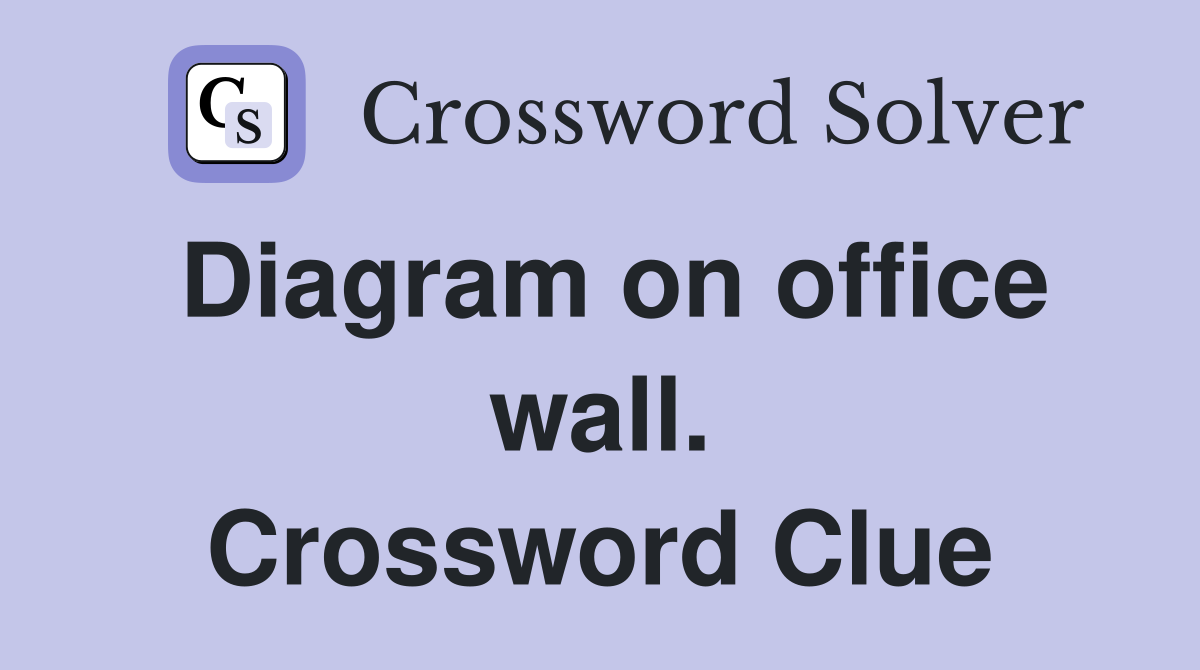 Diagram on office wall. Crossword Clue