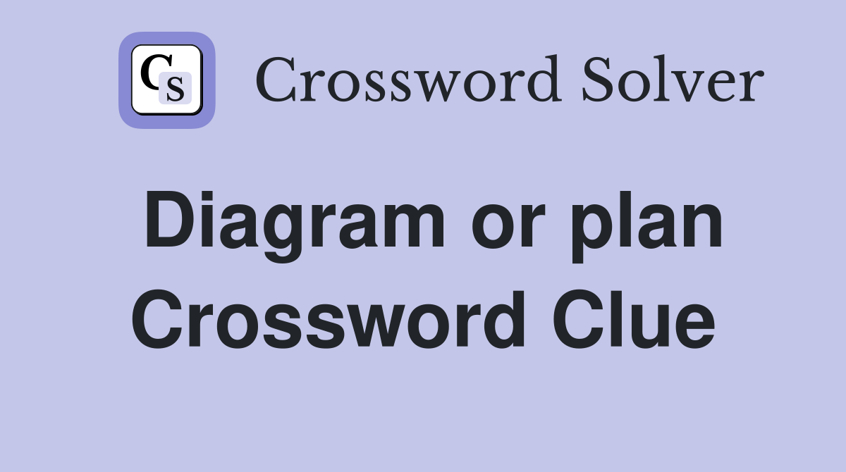 Diagram or plan Crossword Clue